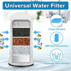 Su Kranı üçün universal filter-başlığın kartrici 7 filteredici materialdan ibarətdir