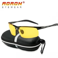 Поляризационные солнцезащитные очки премиум-класса Aoron для мужчин-водителей с защитой от ночного света и антибликовым покрытием