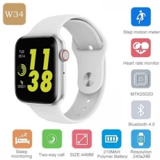 Microwear W34 Smart Watch Bluetooth Call Touch Screen Smart saatı.  Indi sifariş edin: Hədiyyə XG13 TWS simsiz stereo qulaqlıqlar