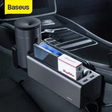 Baseus Deluxe Metal Armrest Console Organizer avtomobil orqanayzeri (iki bloklu USB qidalanma)