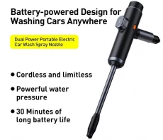 Mini yuyucu - Baseus Dual Power Portable Electric Car Wash Spray Nozzle