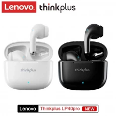 Lenovo Thinkplus LivePods LP40 pro TWS Stereo Simsiz Qulaqlıqlar, Qara/Ağ